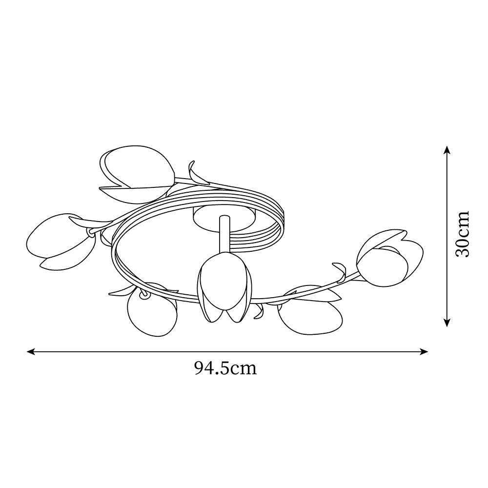 Lumuel 6-Light Tulip Ceiling Light