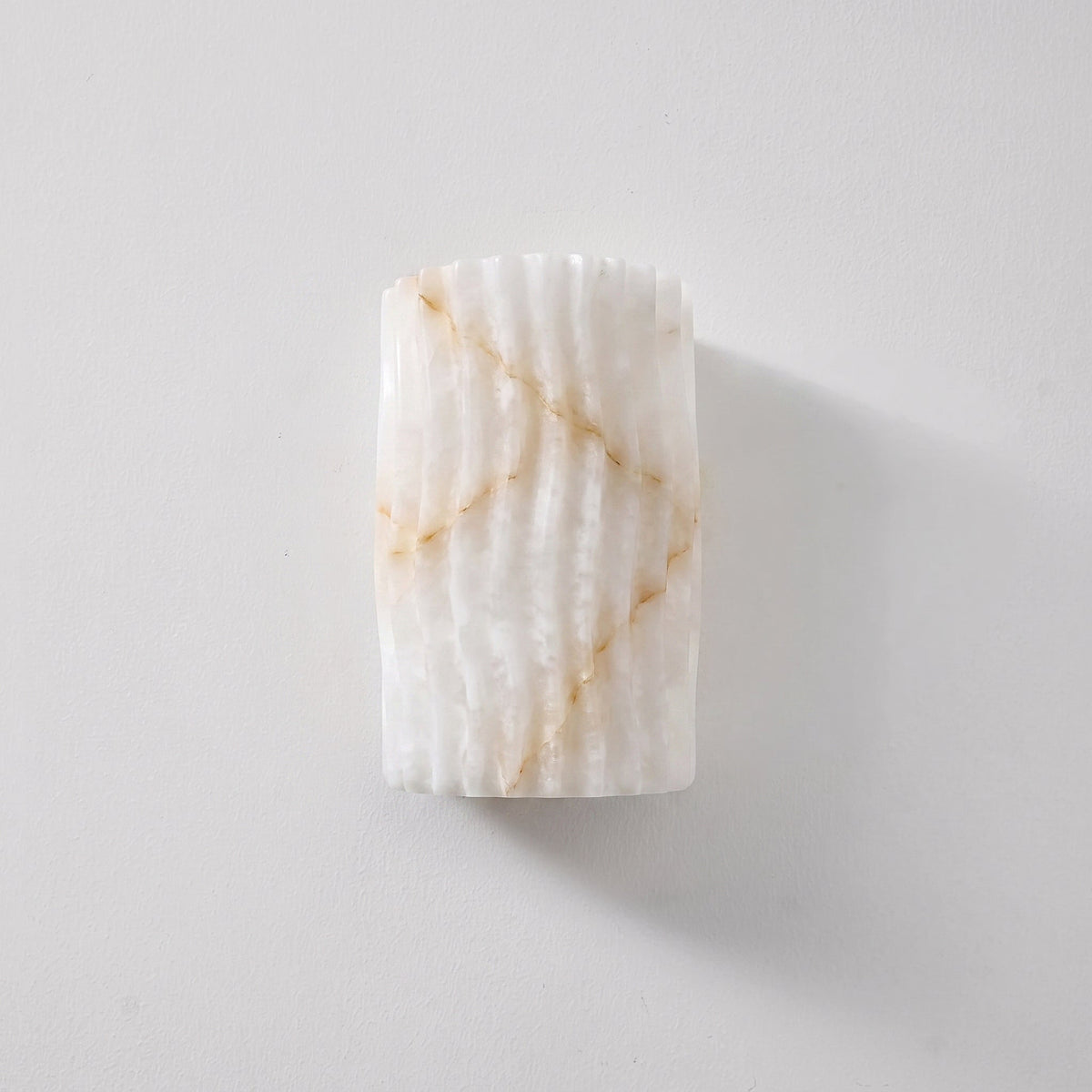 Fluted Alabaster Wall Sconce