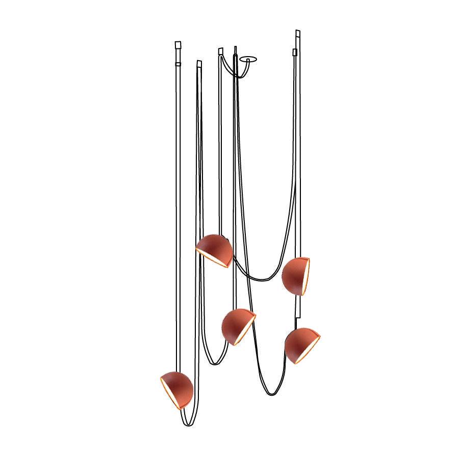 Elarok Modern Minimalist Combination Leather Pendant Light