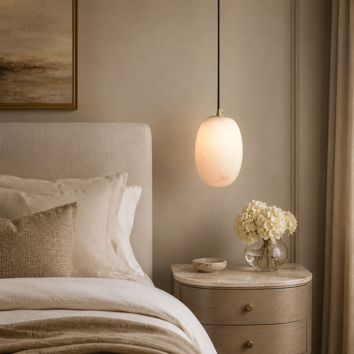 Pod Mini Alabaster Pendant Light