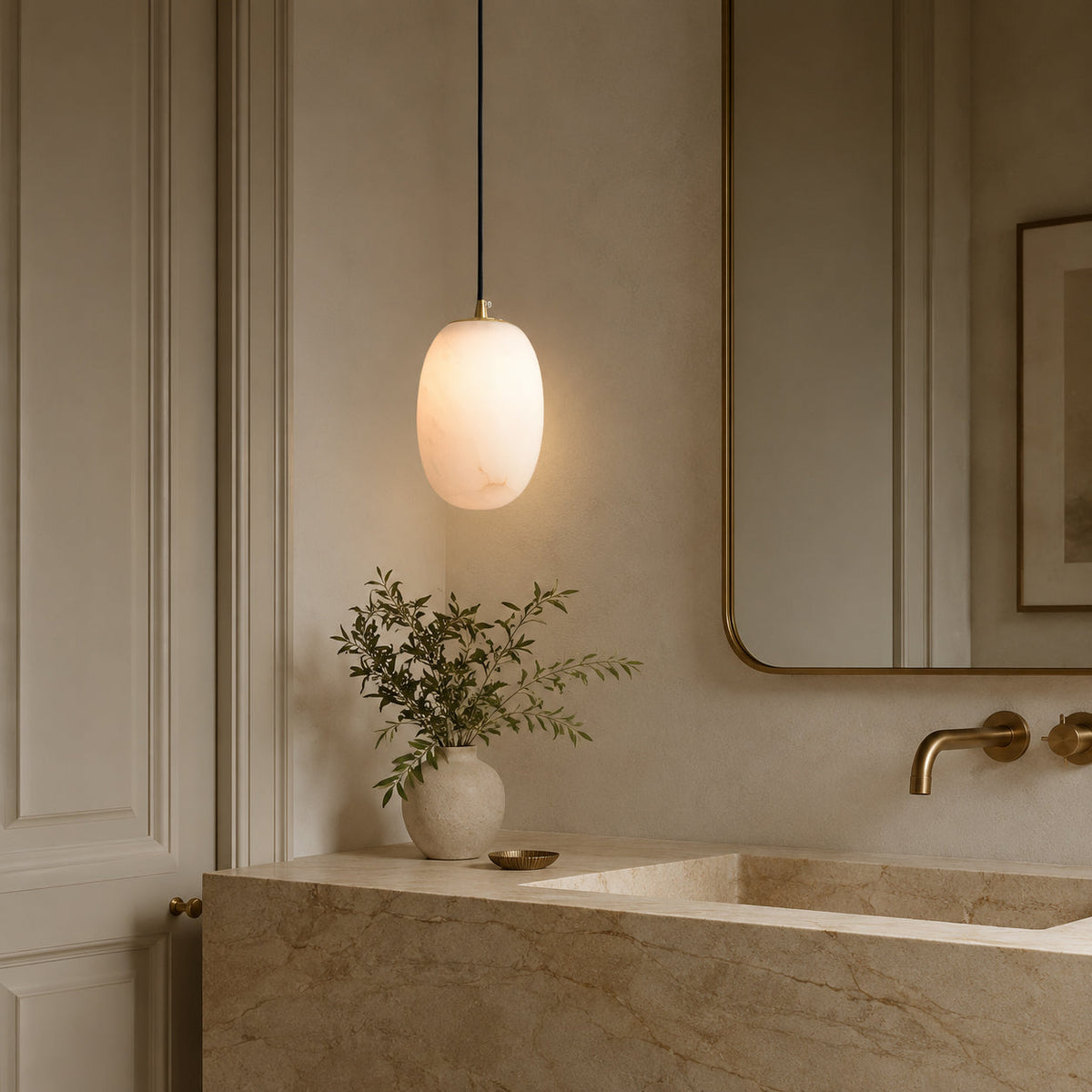 Pod Mini Alabaster Pendant Light