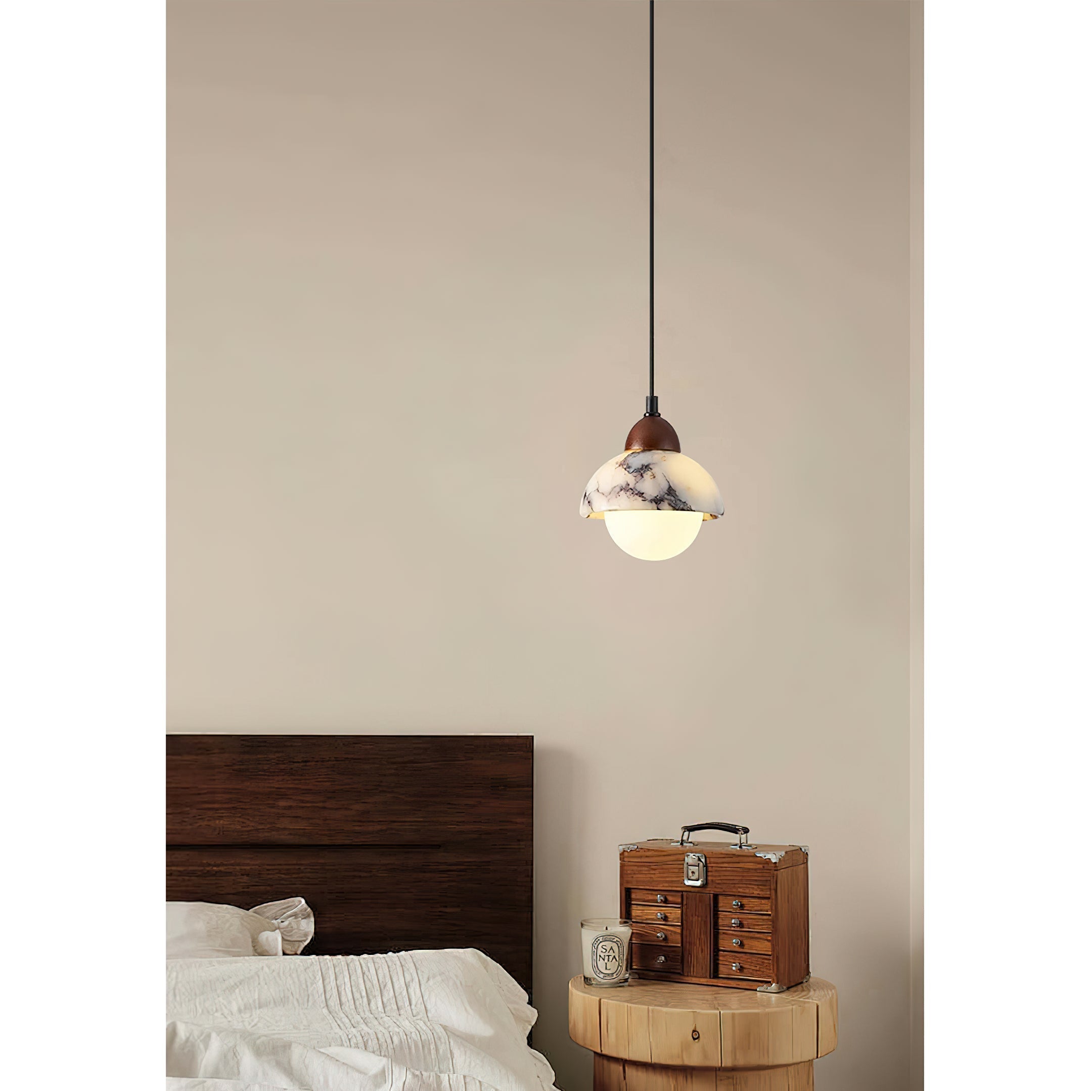 Vilaeisra Wooden Marble Pendant Lamp