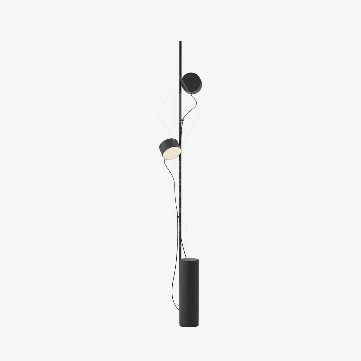 Saresim Floor Lamp Cylindrical/Linear Modern, Metal, Black, Bedroom