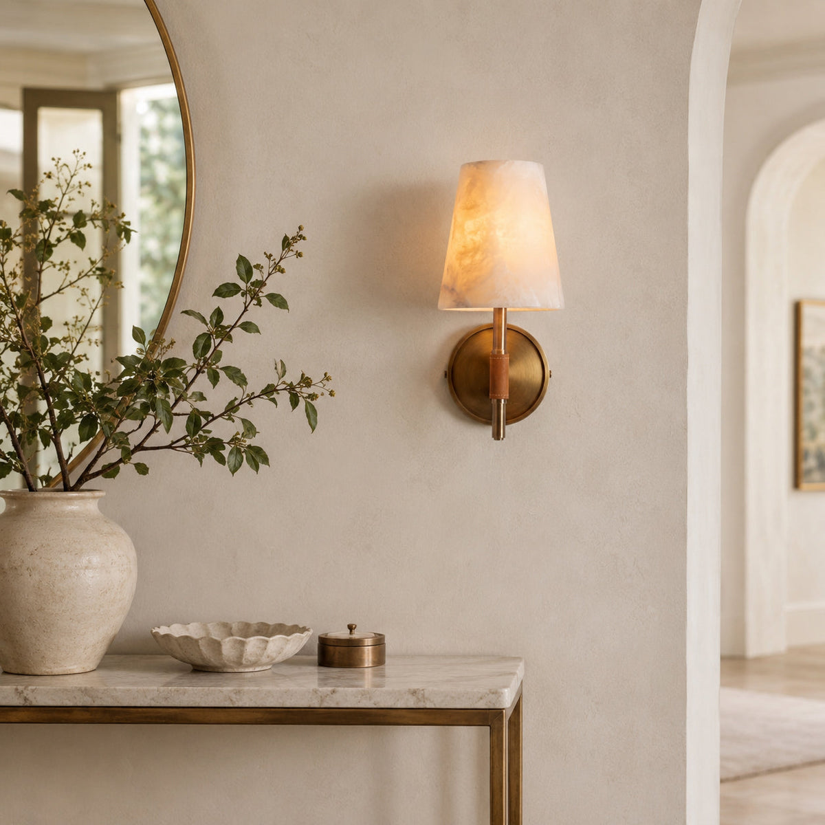 Avenivelle Alabaster Wall Light