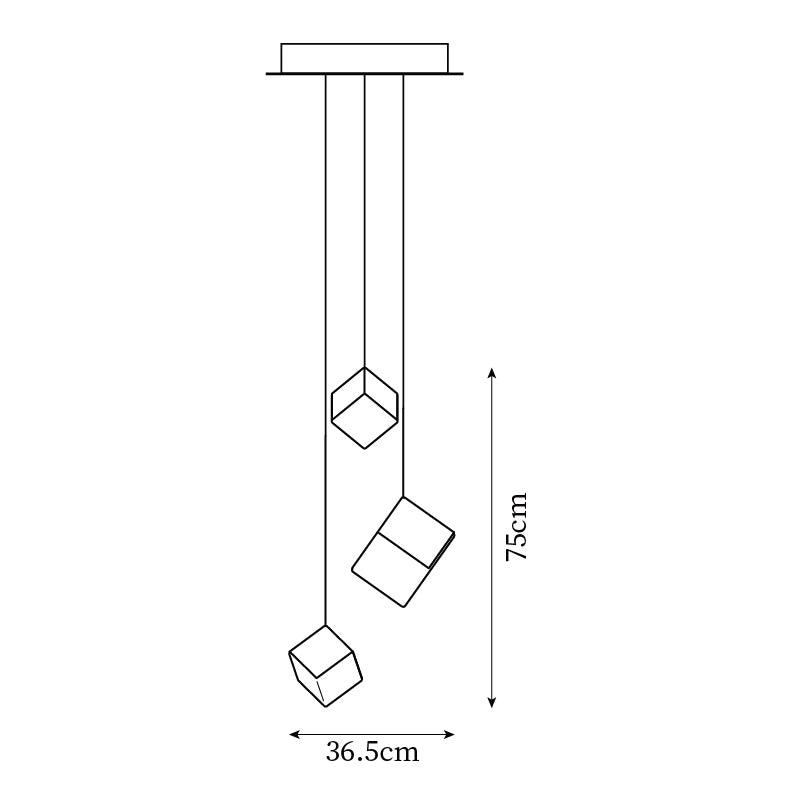 Teriorena Artistic Geometric Cube Chandelier