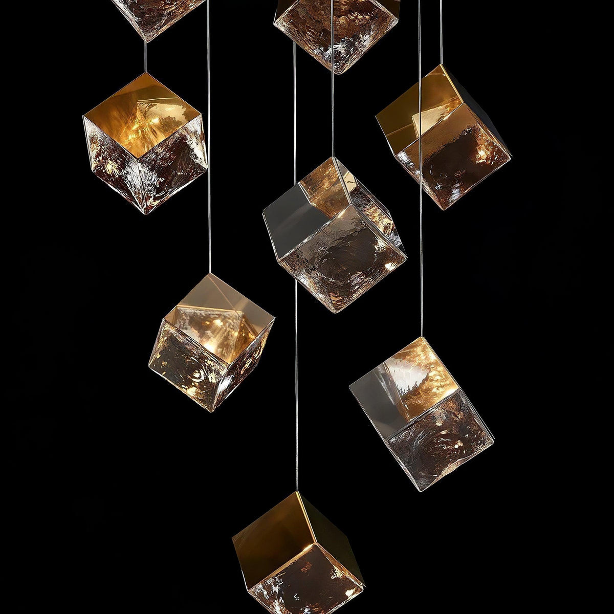 Teriorena Artistic Geometric Cube Chandelier
