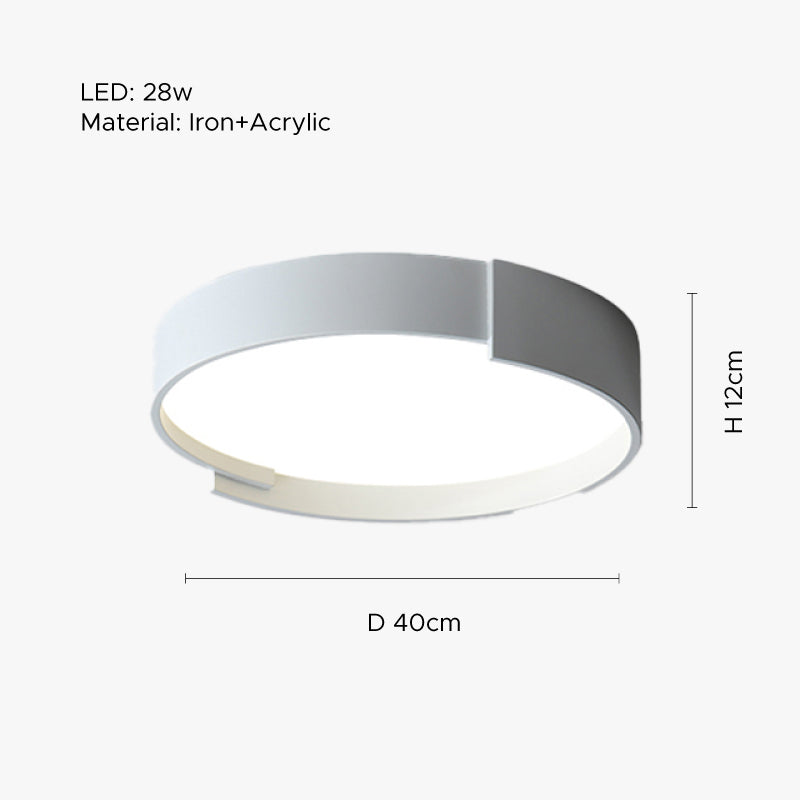 Cibetin Modern Round Flush Mount Ceiling Light LED Double Layer