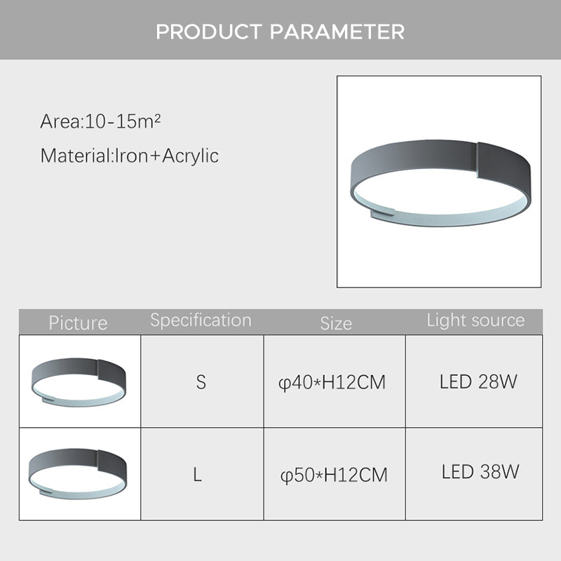 Cibetin Modern Round Flush Mount Ceiling Light LED Double Layer
