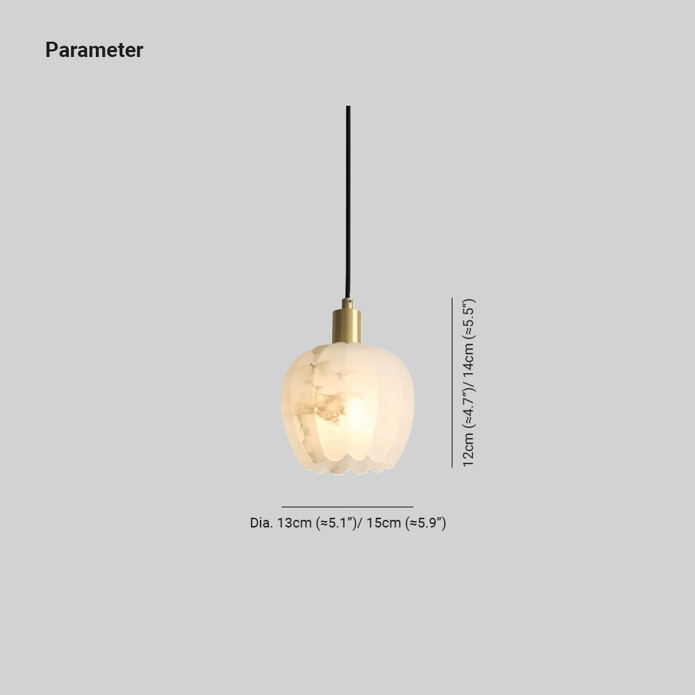 Topisor Pendant Light Flower-shaped Alabaster