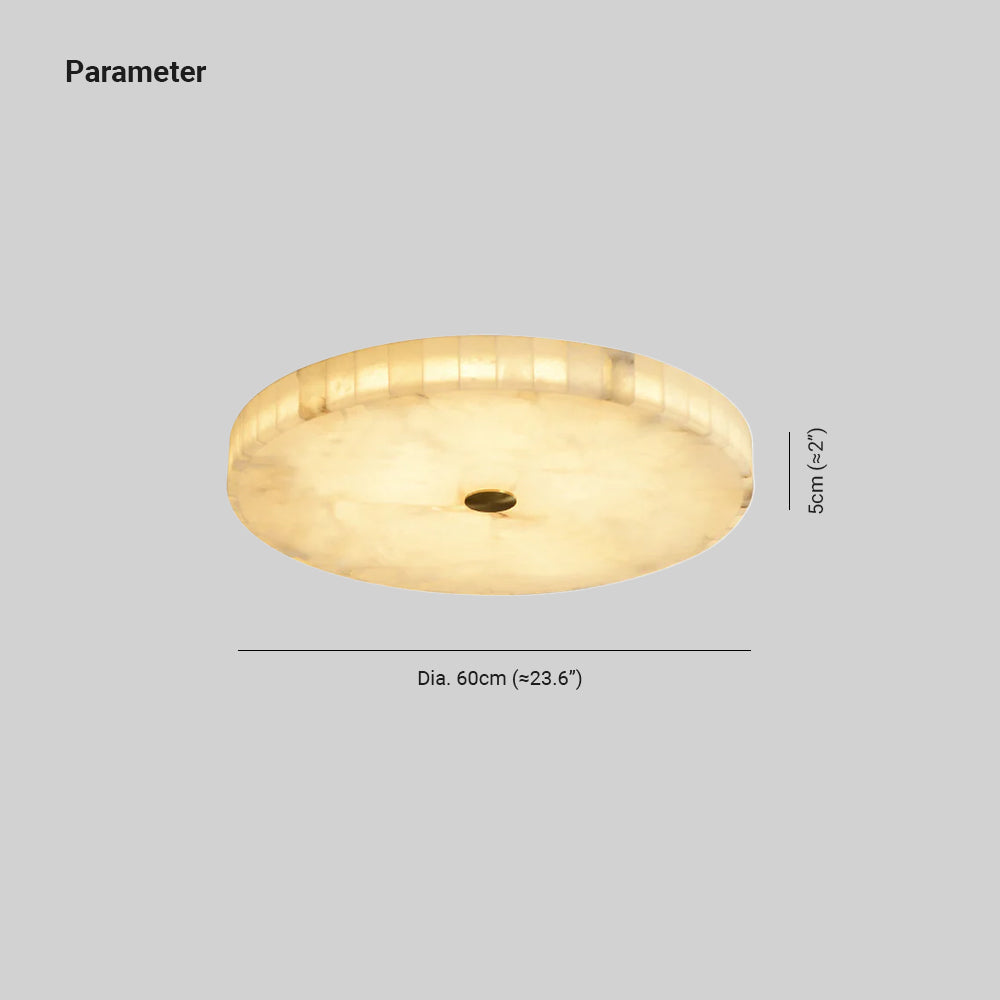 Ciphayra Round Mosaic Alabaster Ceiling Light