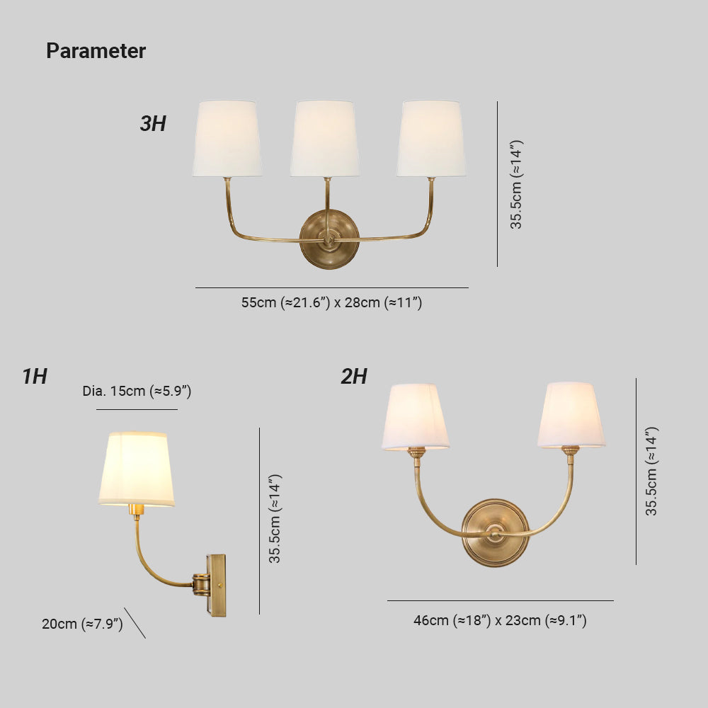 Pegedut Wall Lamp Black Bronze Fabric