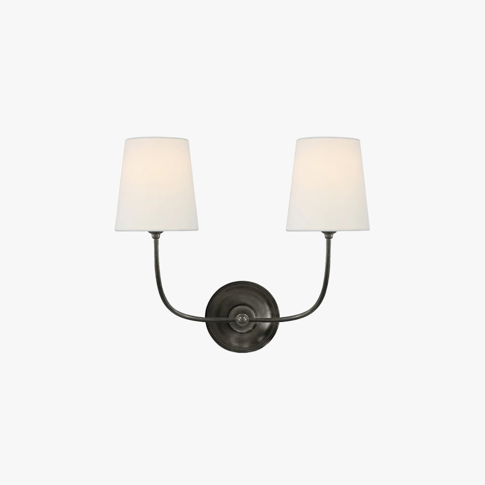Pegedut Wall Lamp Black Bronze Fabric