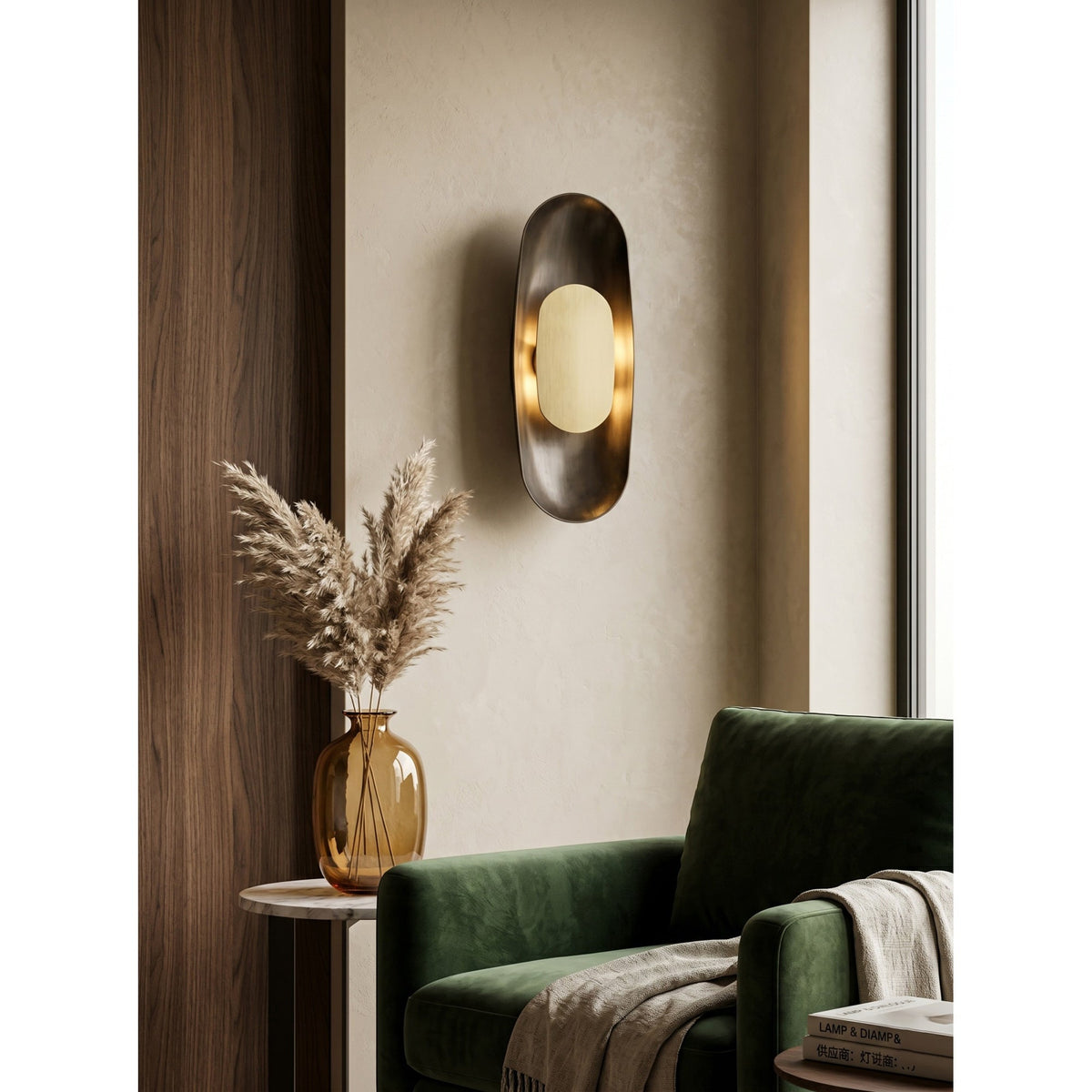 Casoraya Curved Brass Wall Sconce