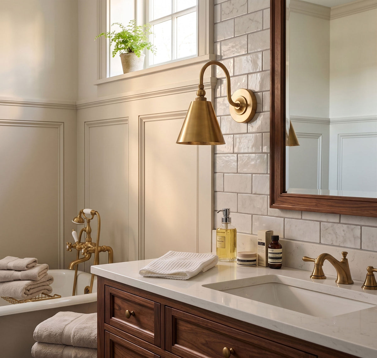 Forna Brass Wall Sconce