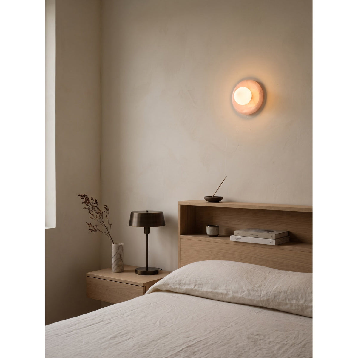 Luminenne Pink Onyx Wall Sconce