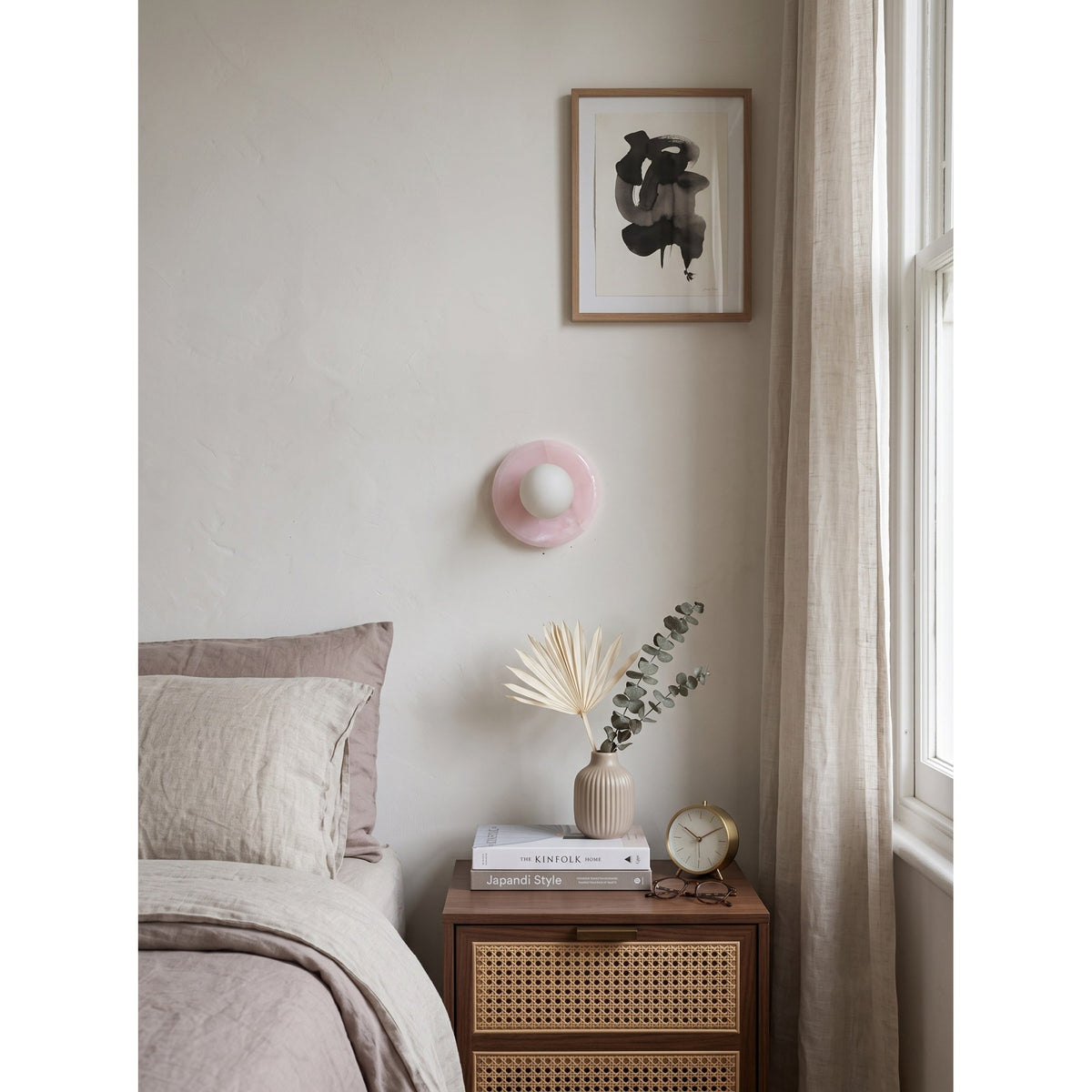 Luminenne Pink Onyx Wall Sconce