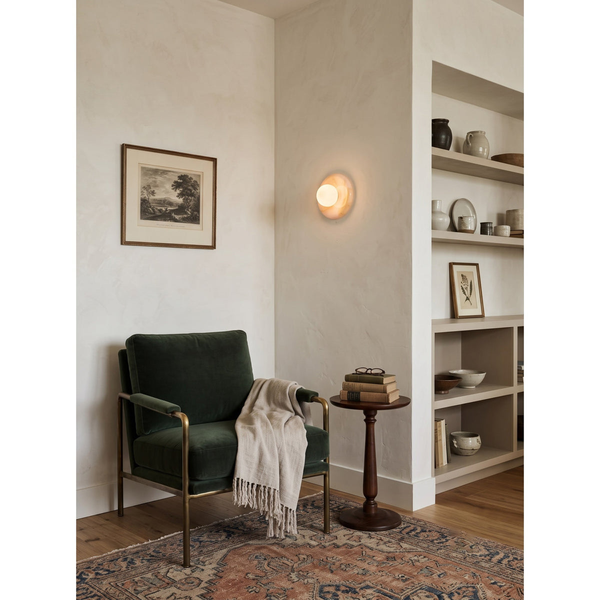 Luminenne Pink Onyx Wall Sconce