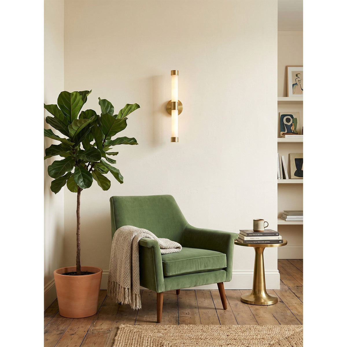 Casinelle Tube Brass Wall Sconce