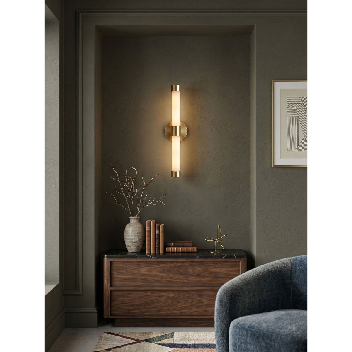 Casinelle Tube Brass Wall Sconce