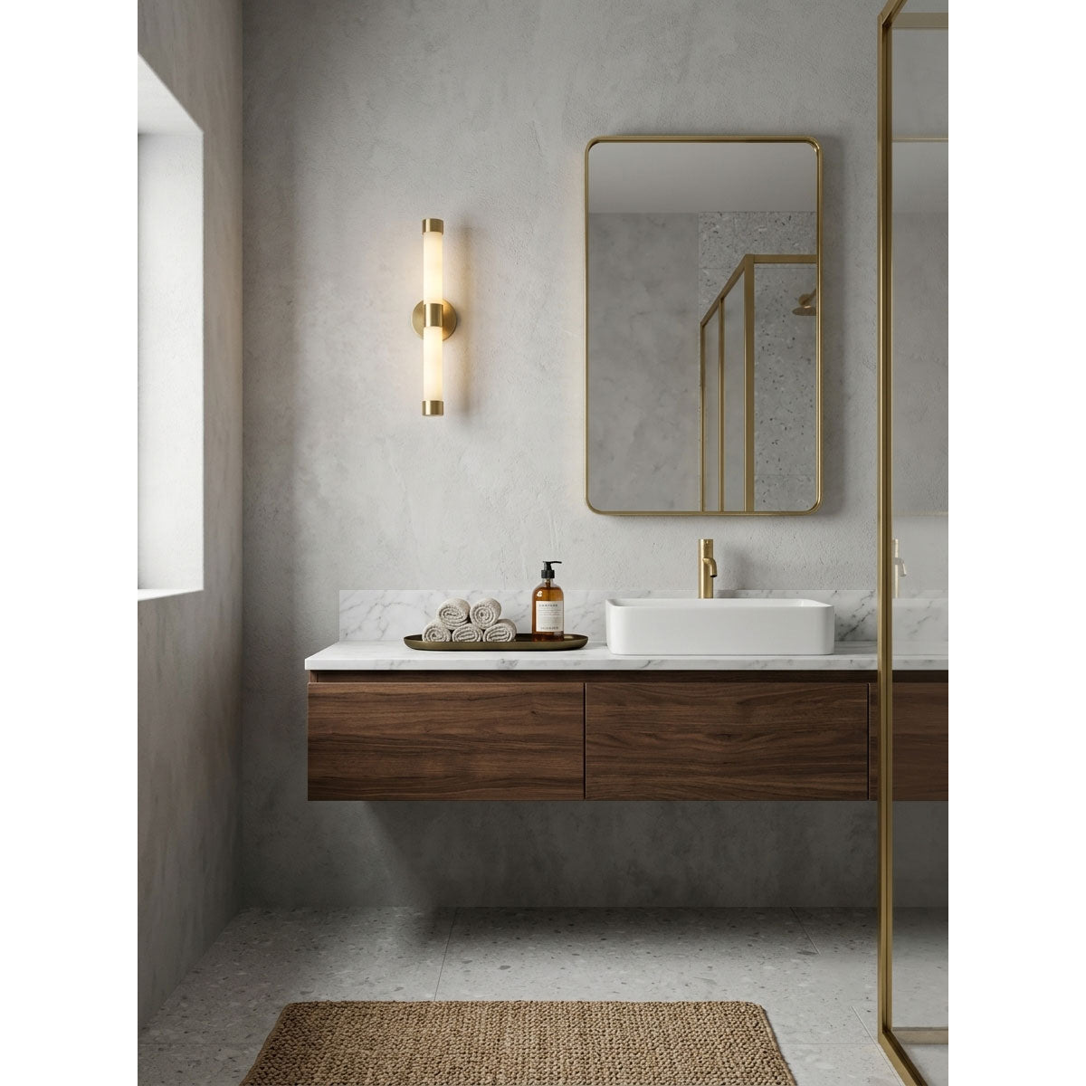 Casinelle Tube Brass Wall Sconce