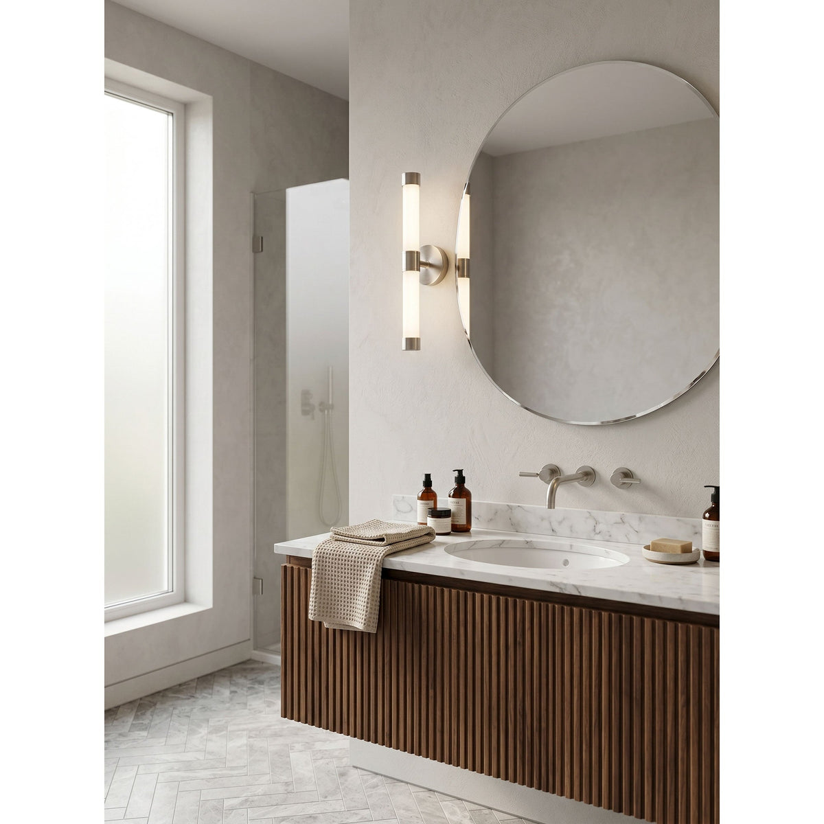 Casinelle Tube Brass Wall Sconce