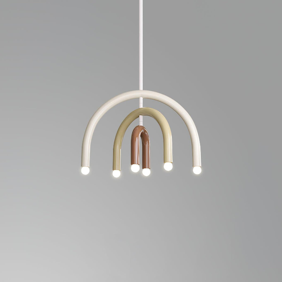 Pendant Lamp Rainbow Modern Metal Arc for Living and Dining Room