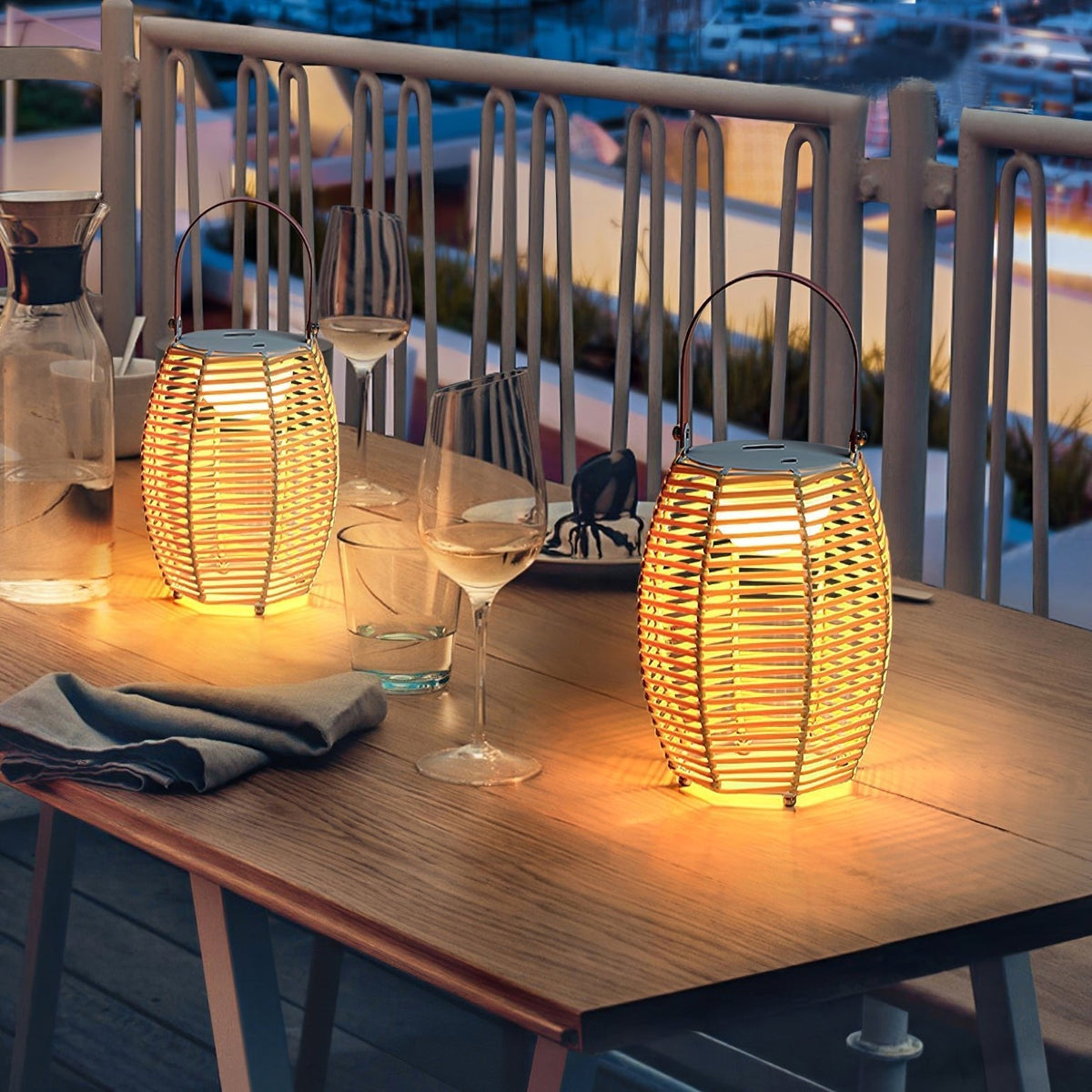 Olraeil Rattan Floor Lantern