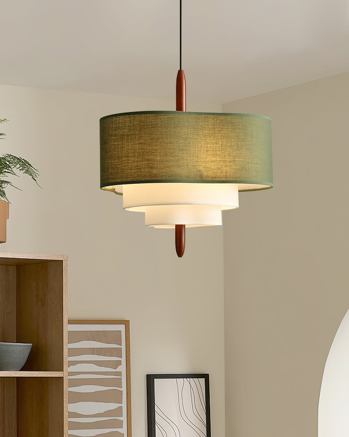 Greta Green Fabric Pendant Lamp