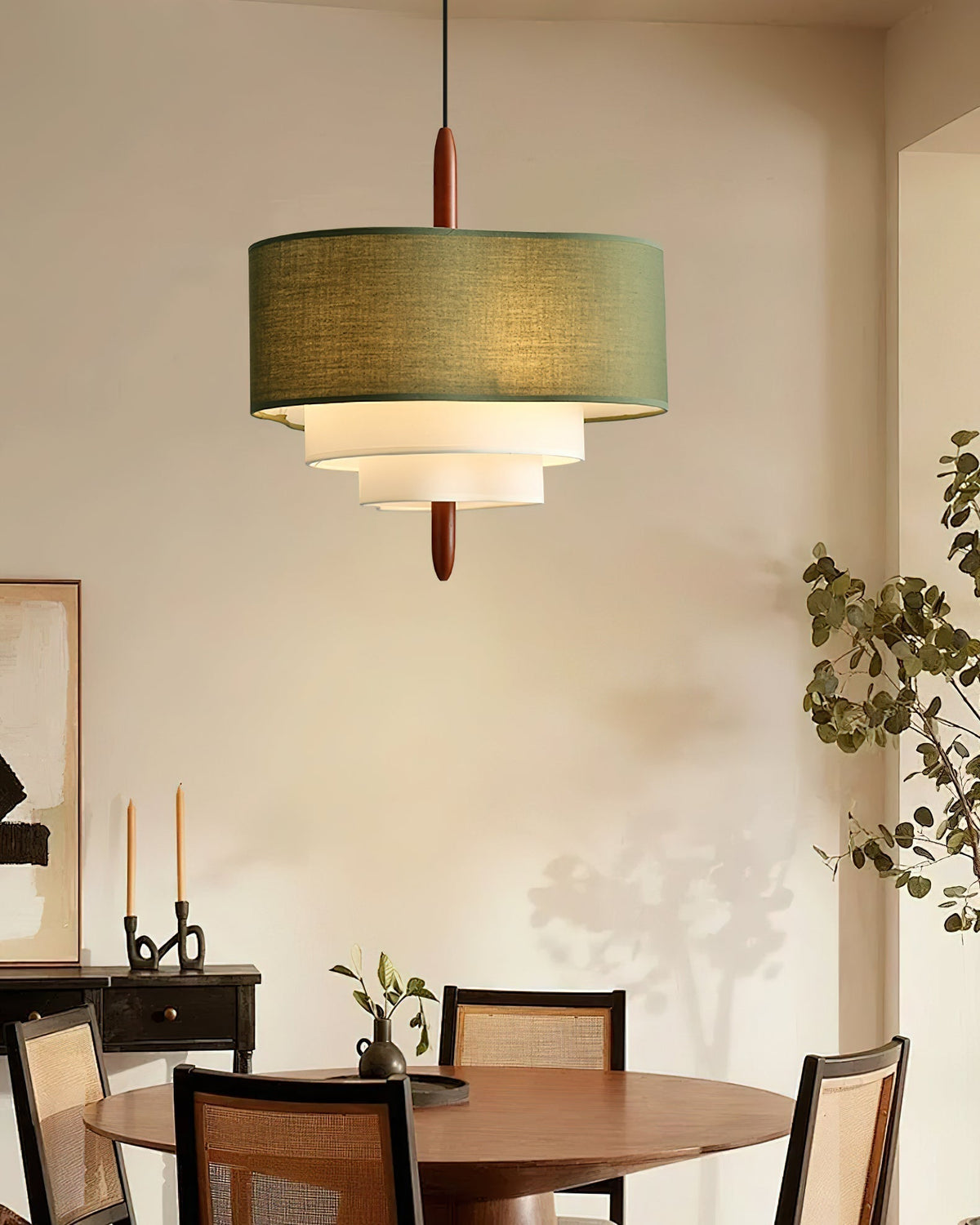 Greta Green Fabric Pendant Lamp
