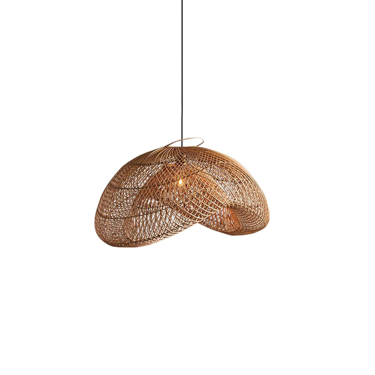 Bidigas Rustic Rattan Pendant Light Living Room