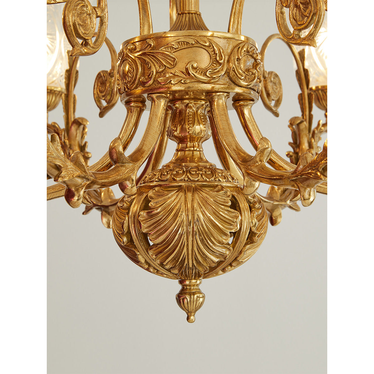 Regency Acanthus Brass Chandelier