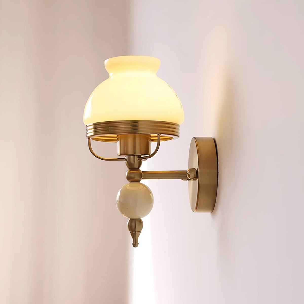 Evia Wall Lamp Glass and Light for Bedroom or Hallway Retro