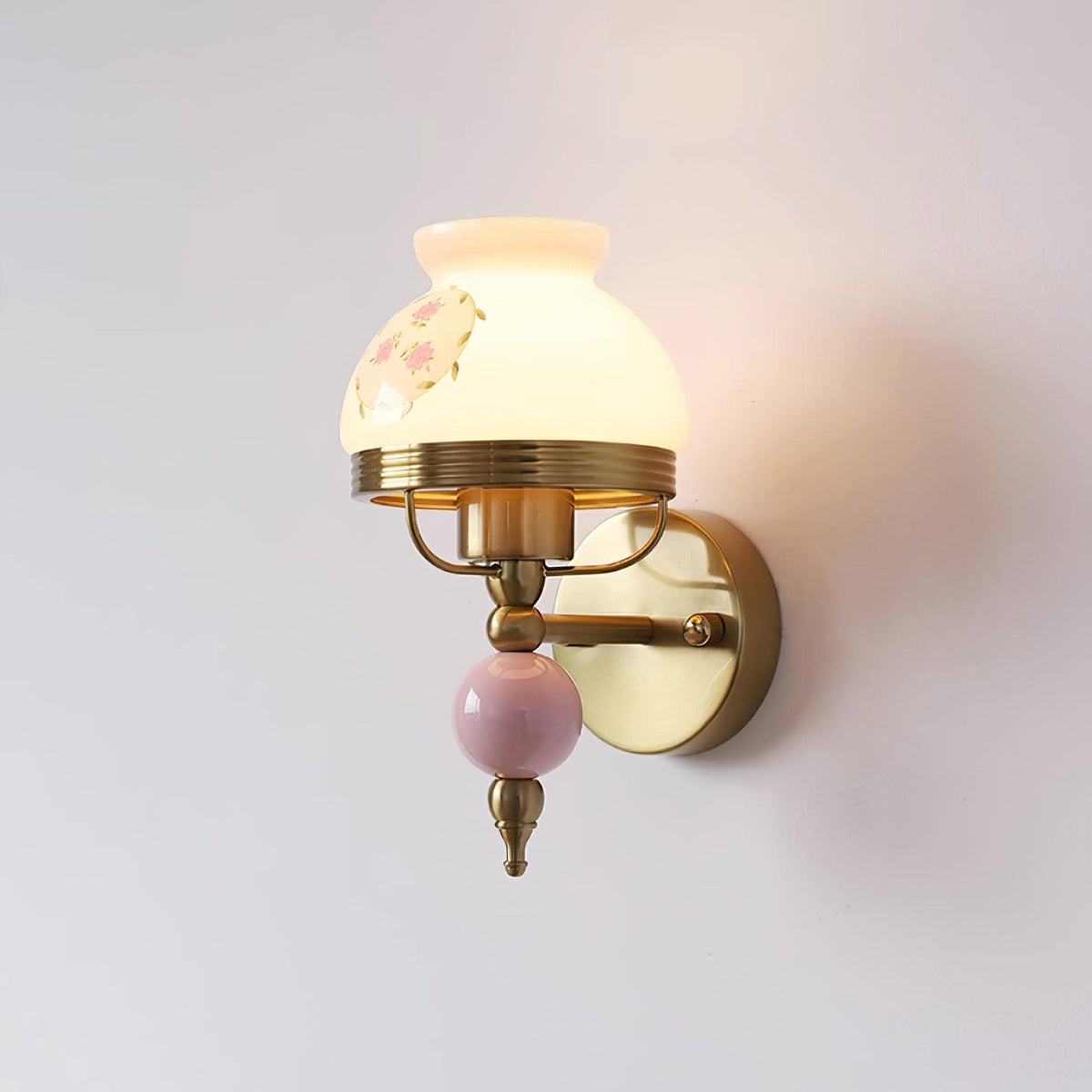 Evia Wall Lamp Glass and Light for Bedroom or Hallway Retro
