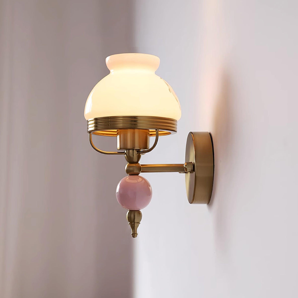 Evia Wall Lamp Glass and Light for Bedroom or Hallway Retro