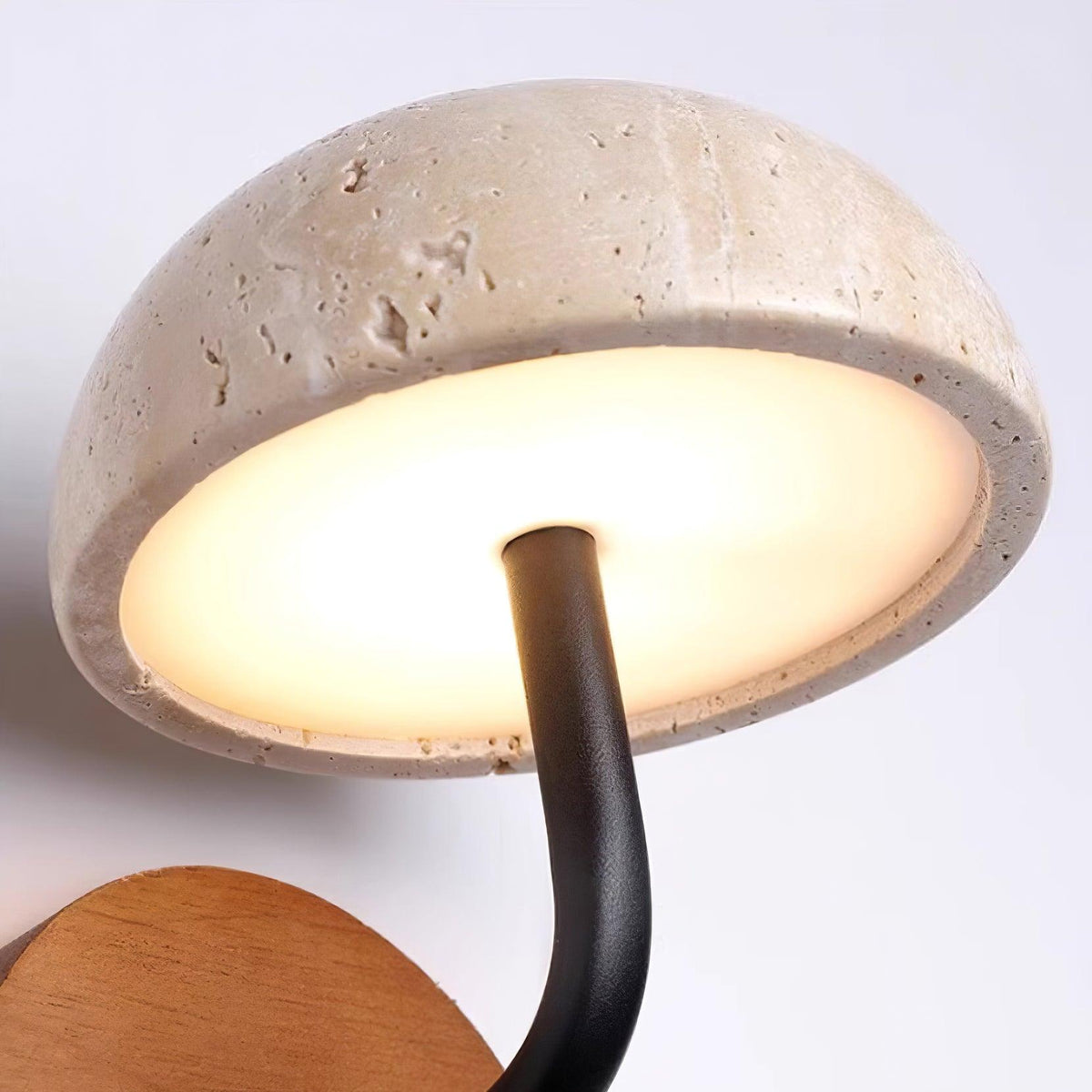 Solaro Wall Light Travertine Half-dome Shade