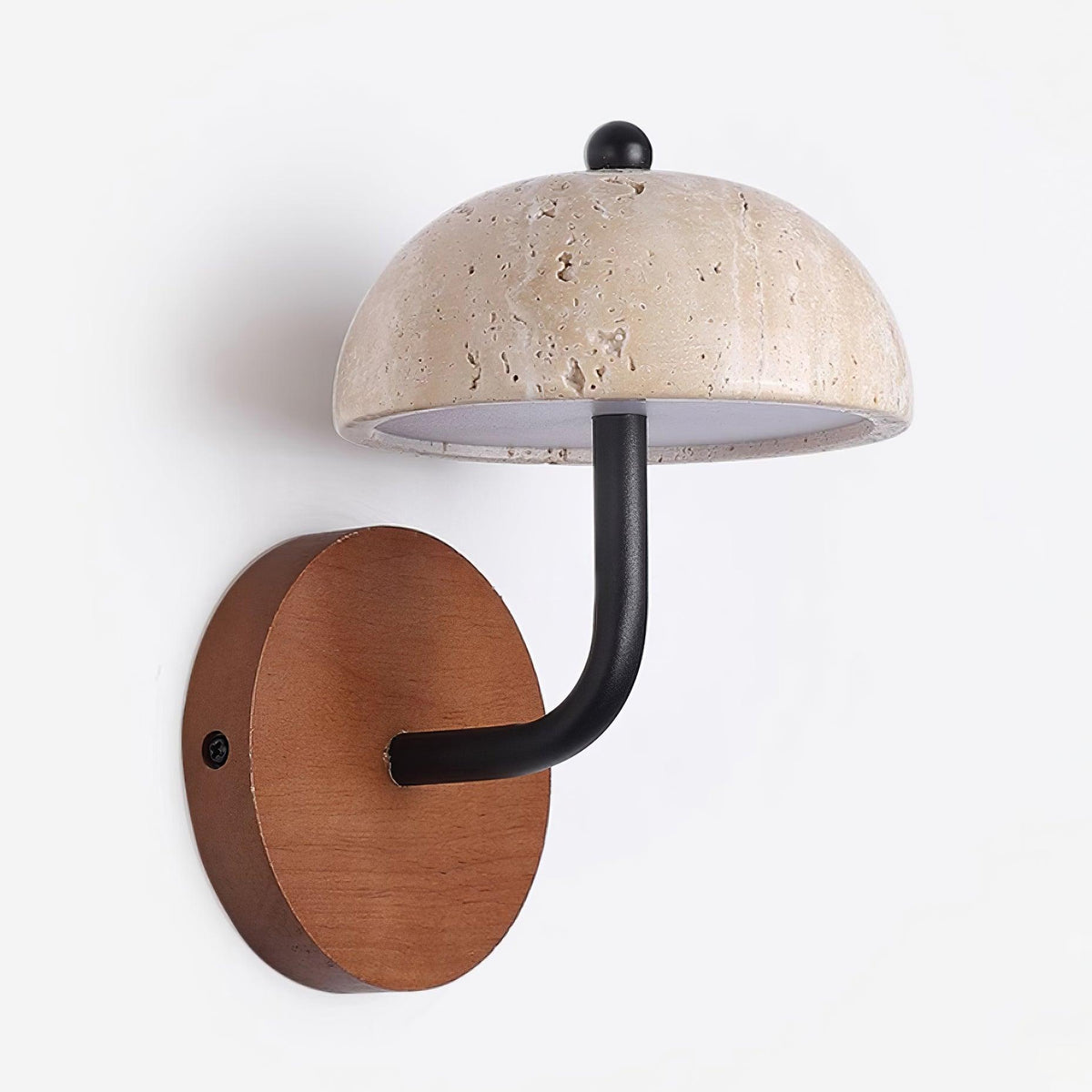 Solaro Wall Light Travertine Half-dome Shade