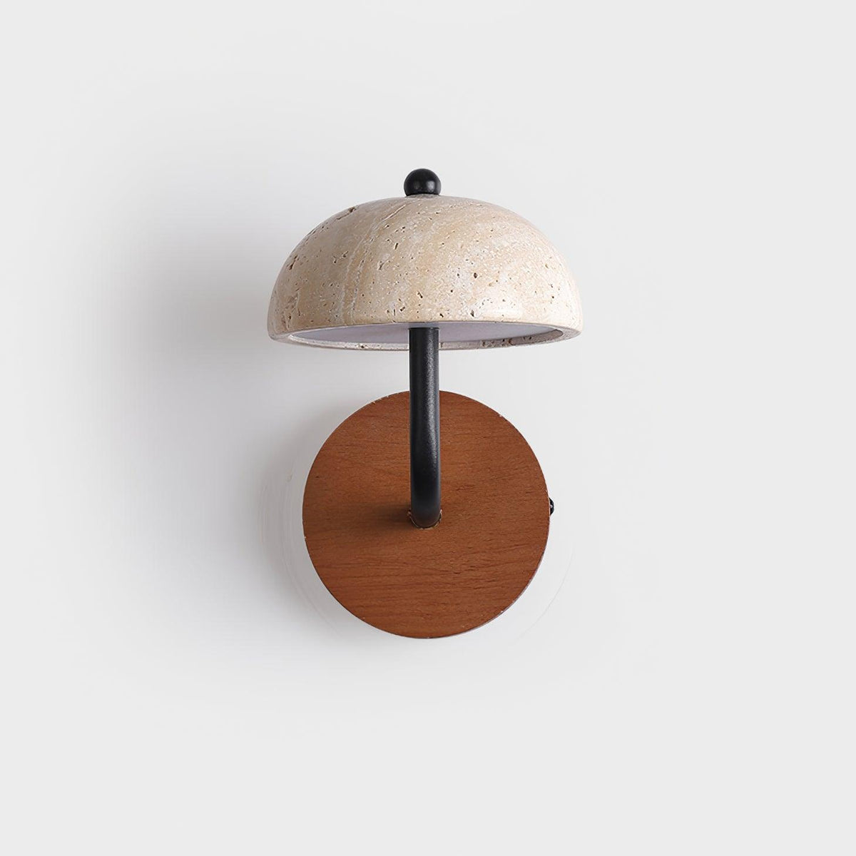 Solaro Wall Light Travertine Half-dome Shade