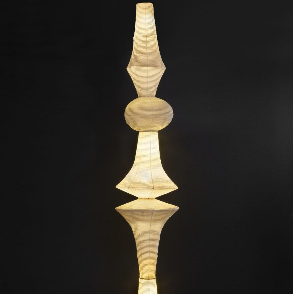 Cesekal Sculptural Paper Vertical Pendant Light
