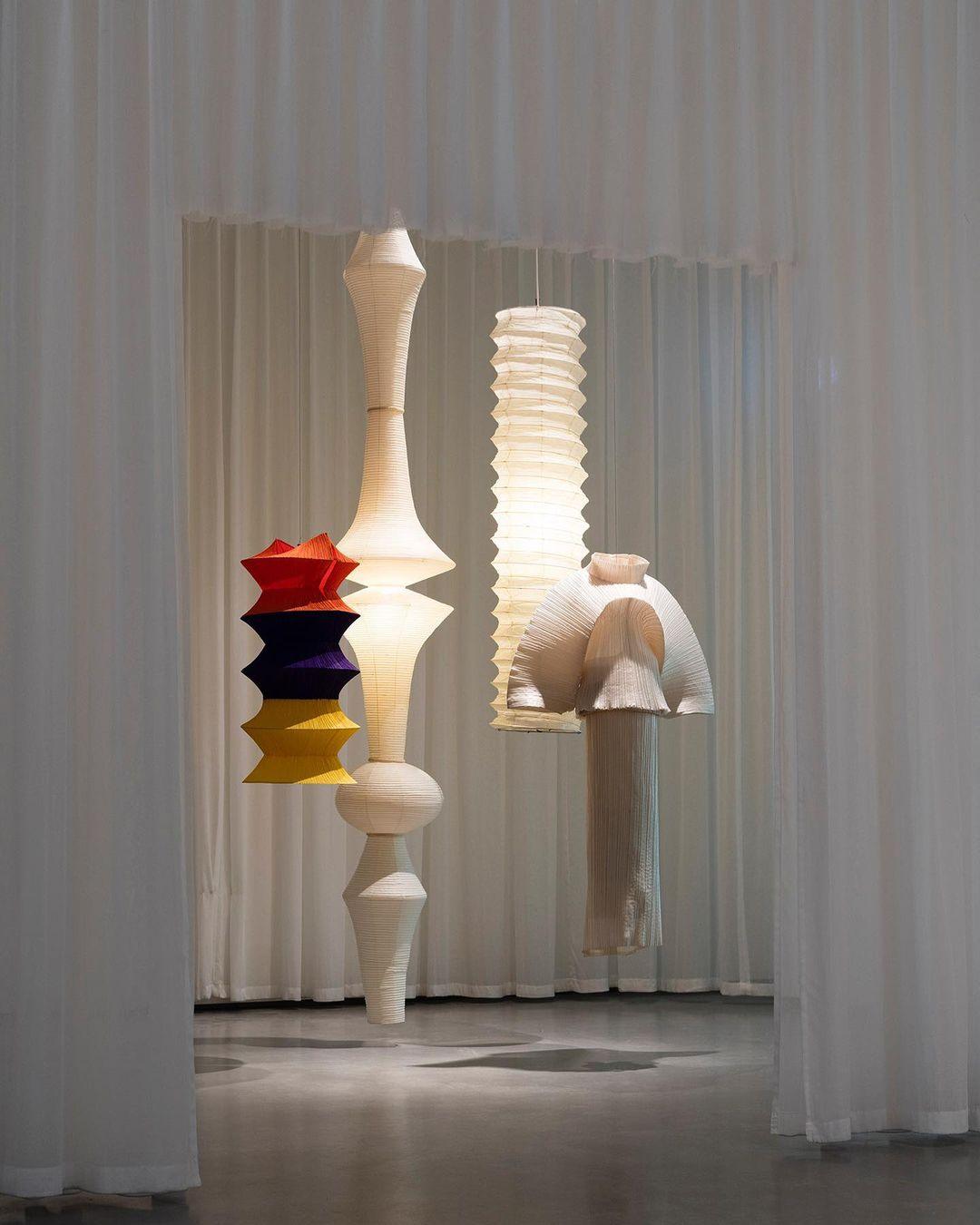 Lunirena Pendant Light Washi Paper E for Living Room