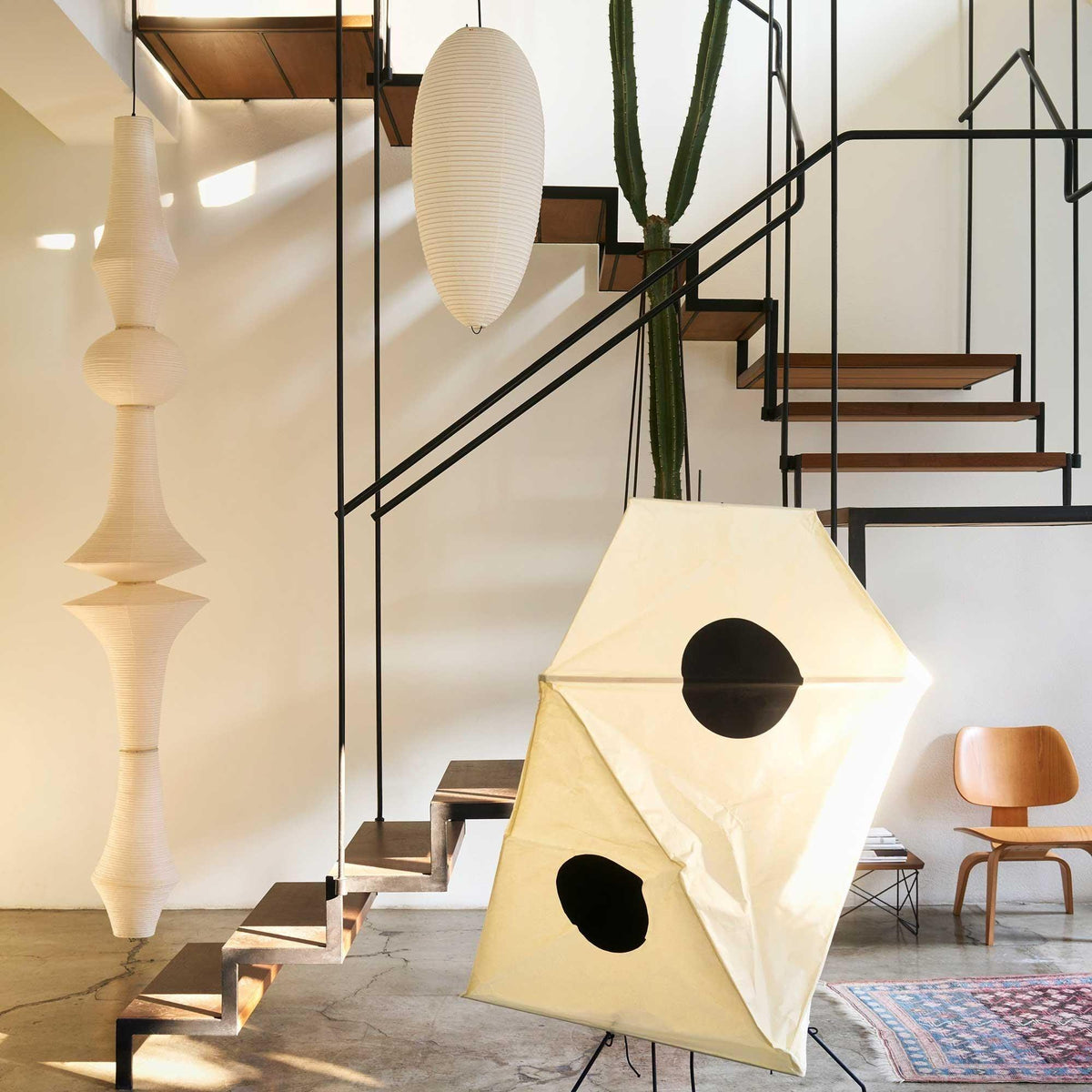 Lunirena Pendant Light Washi Paper E for Living Room