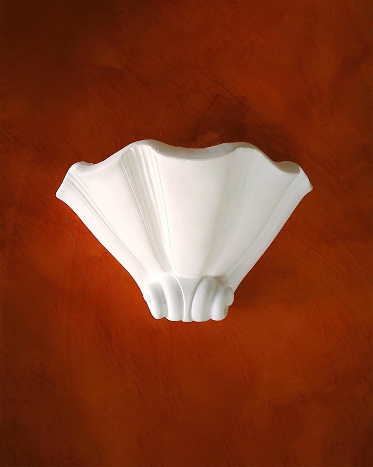 Dorien Wall Lamp Plaster White Shell Classic