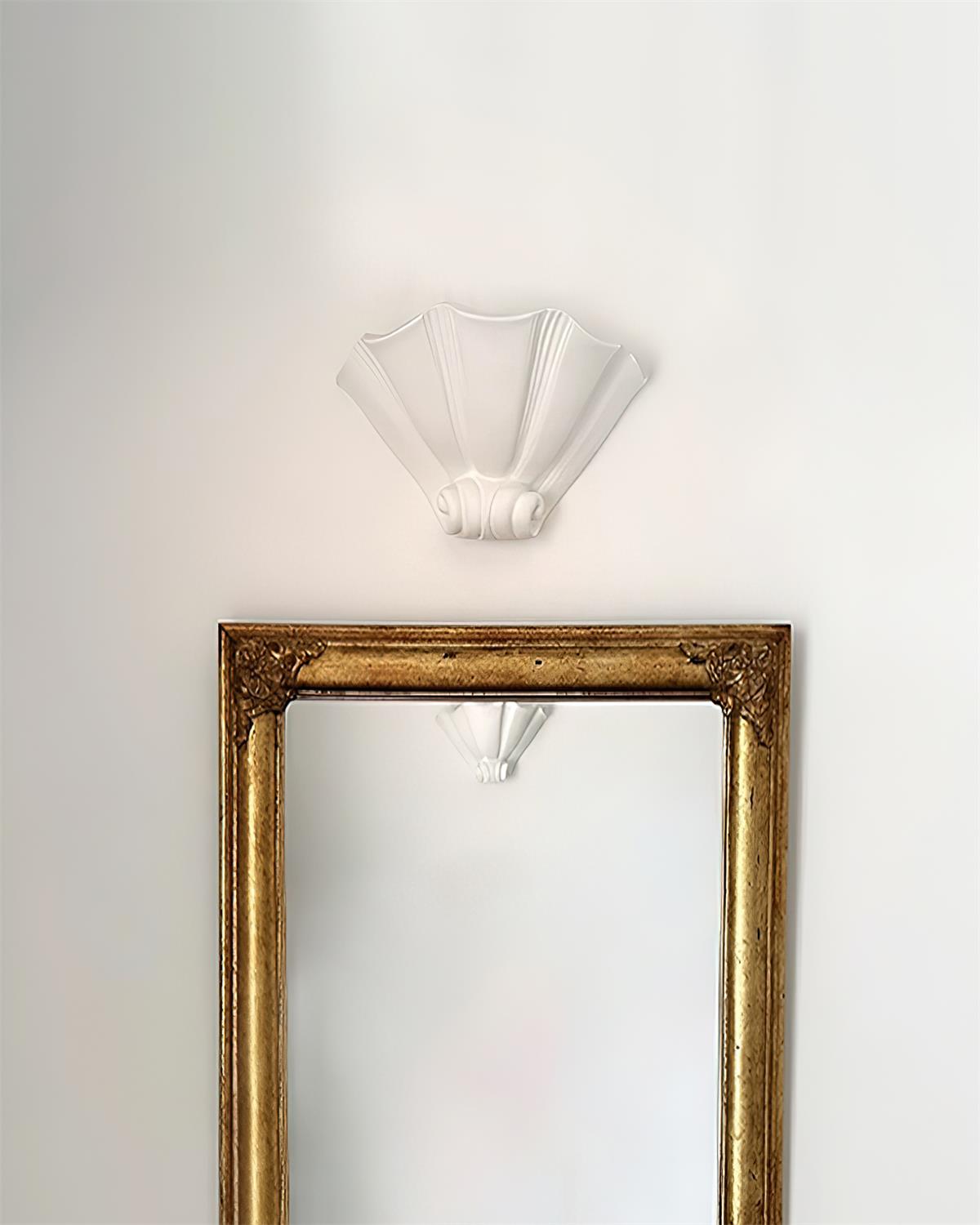 Dorien Wall Lamp Plaster White Shell Classic