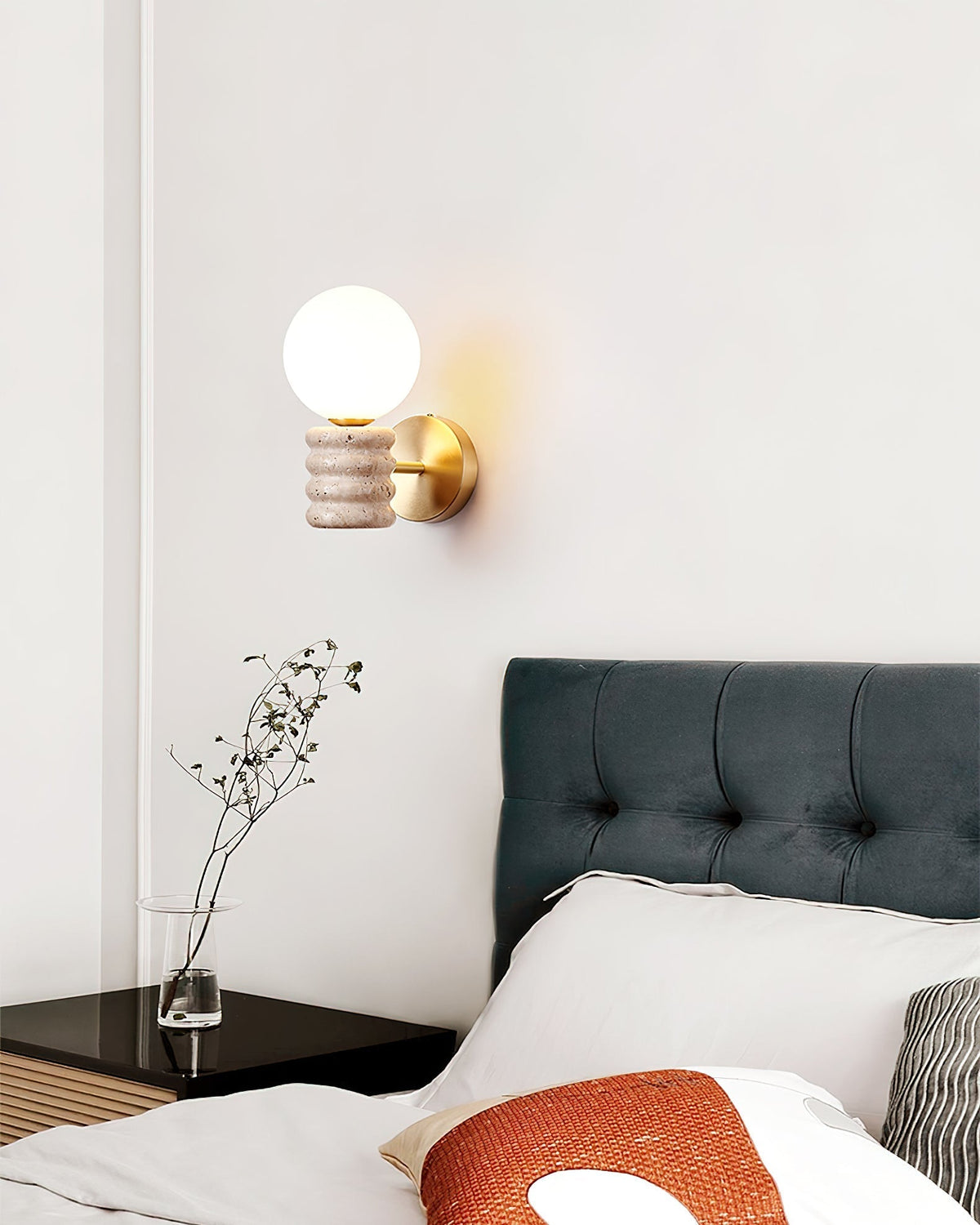 Zevelara Stacked Travertine Wall Light
