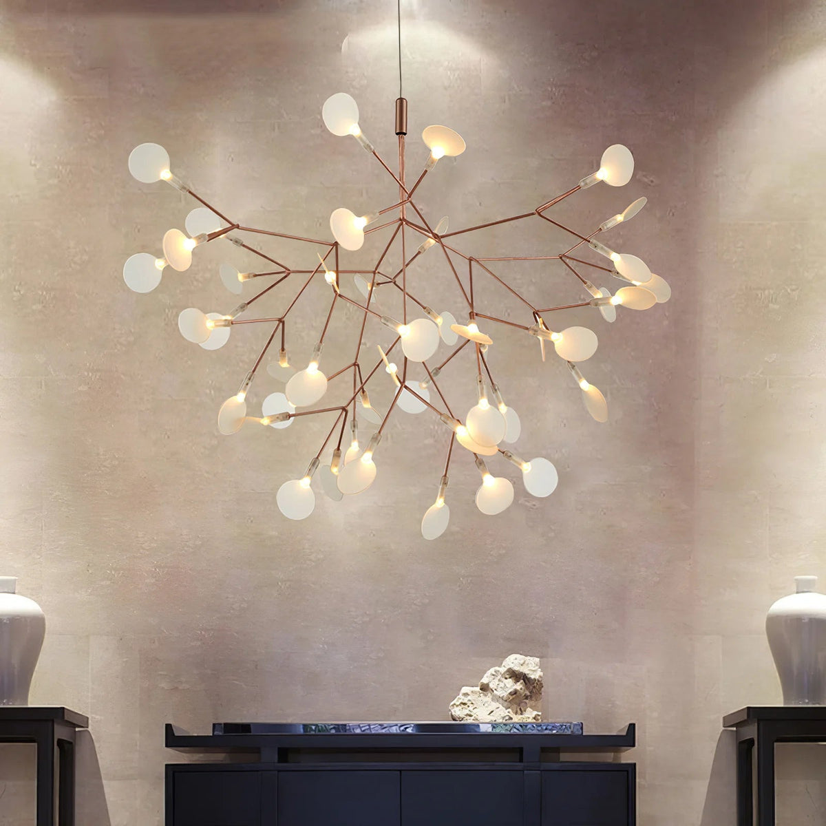 Hovepit Unique Sputnik Art Deco Firefly Chandelier. Living Room/ Bedroom