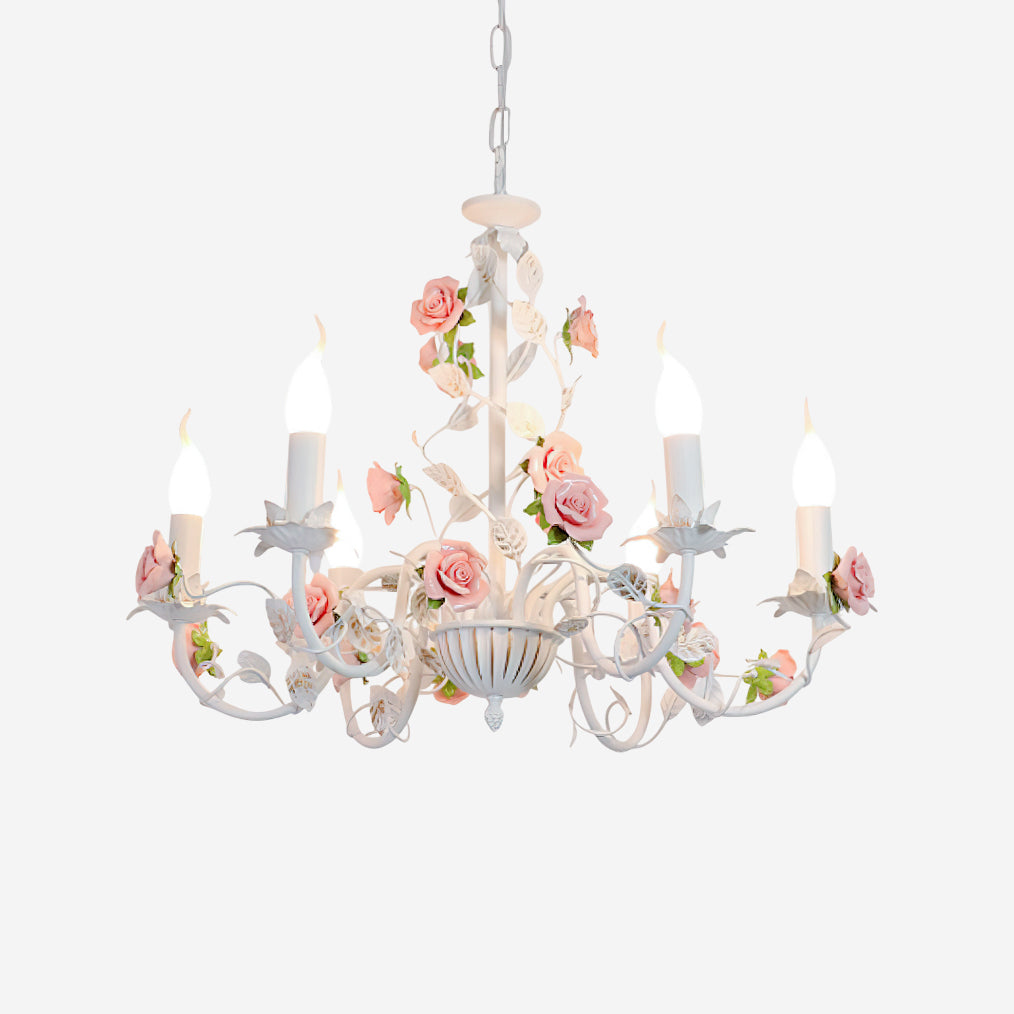 Lysa Vintage White Chandelier