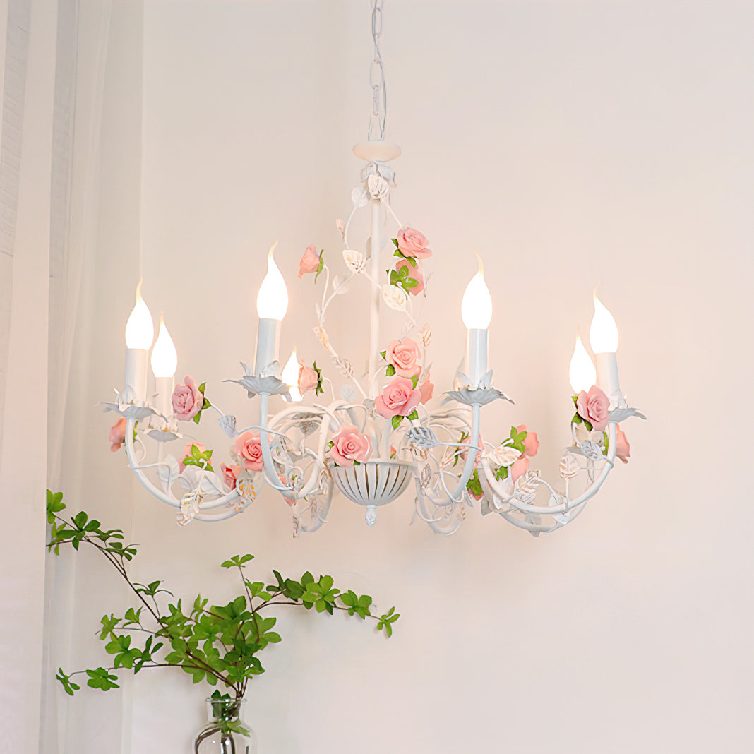 Lysa Vintage White Chandelier