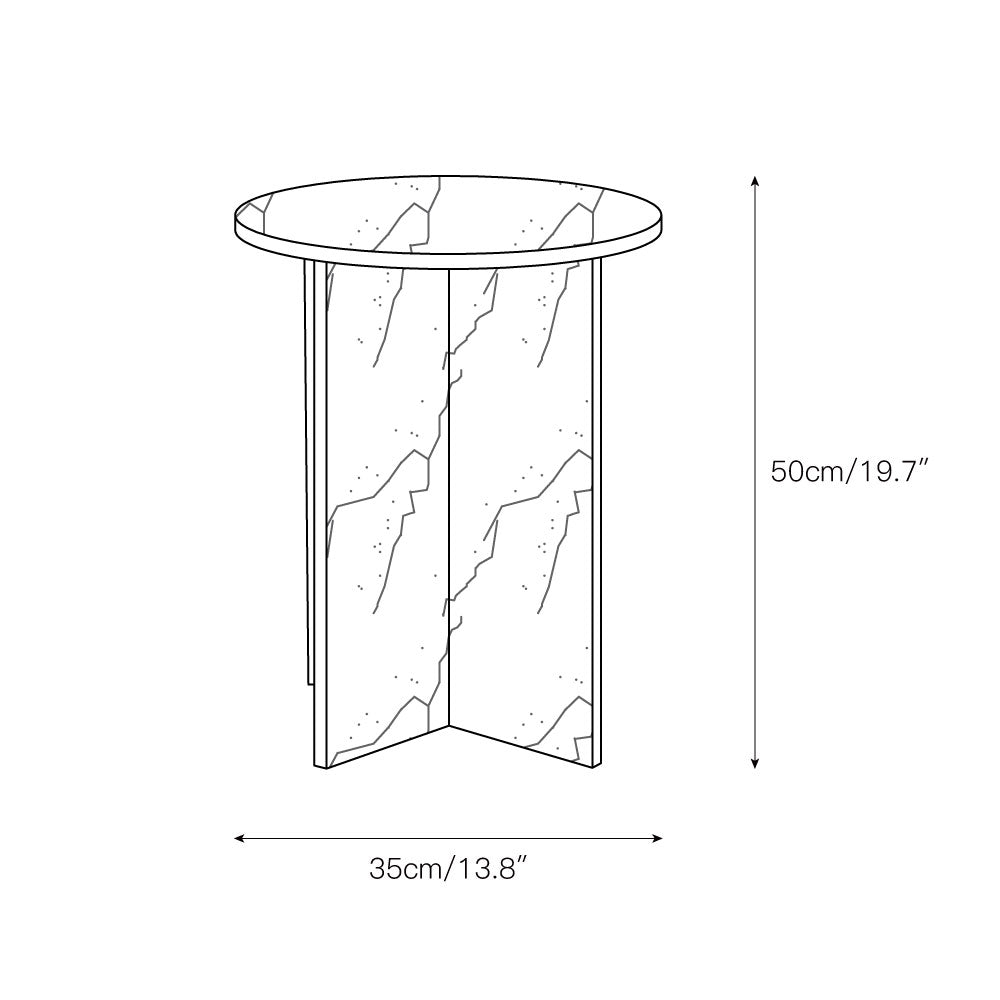 Seleneria Marble Side Table Accessories