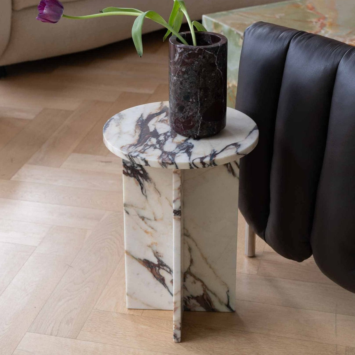 Seleneria Marble Side Table Accessories