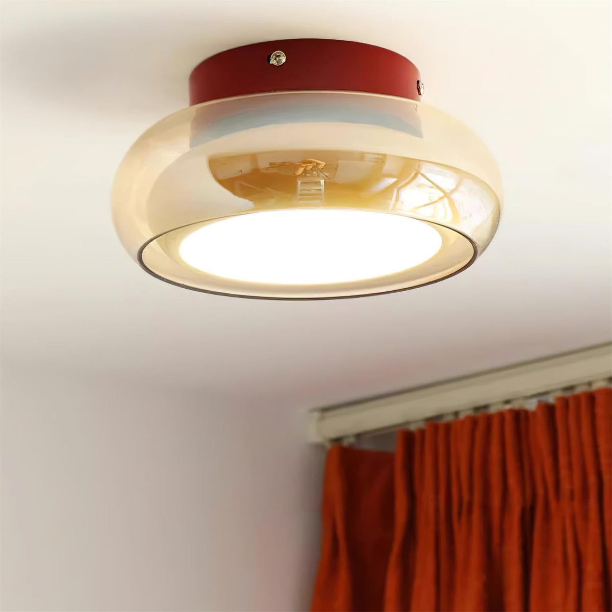 Nomivar Retro Glass Flush Mount Ceiling Light
