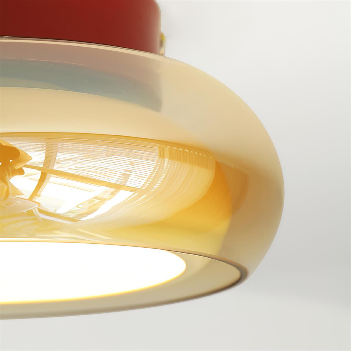 Nomivar Retro Glass Flush Mount Ceiling Light